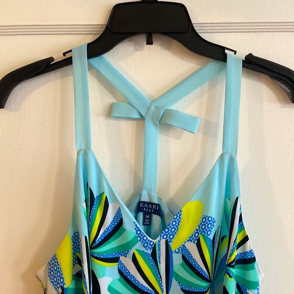 Kaari Blue Bow-Back Top- Size M - Picture 2 of 5